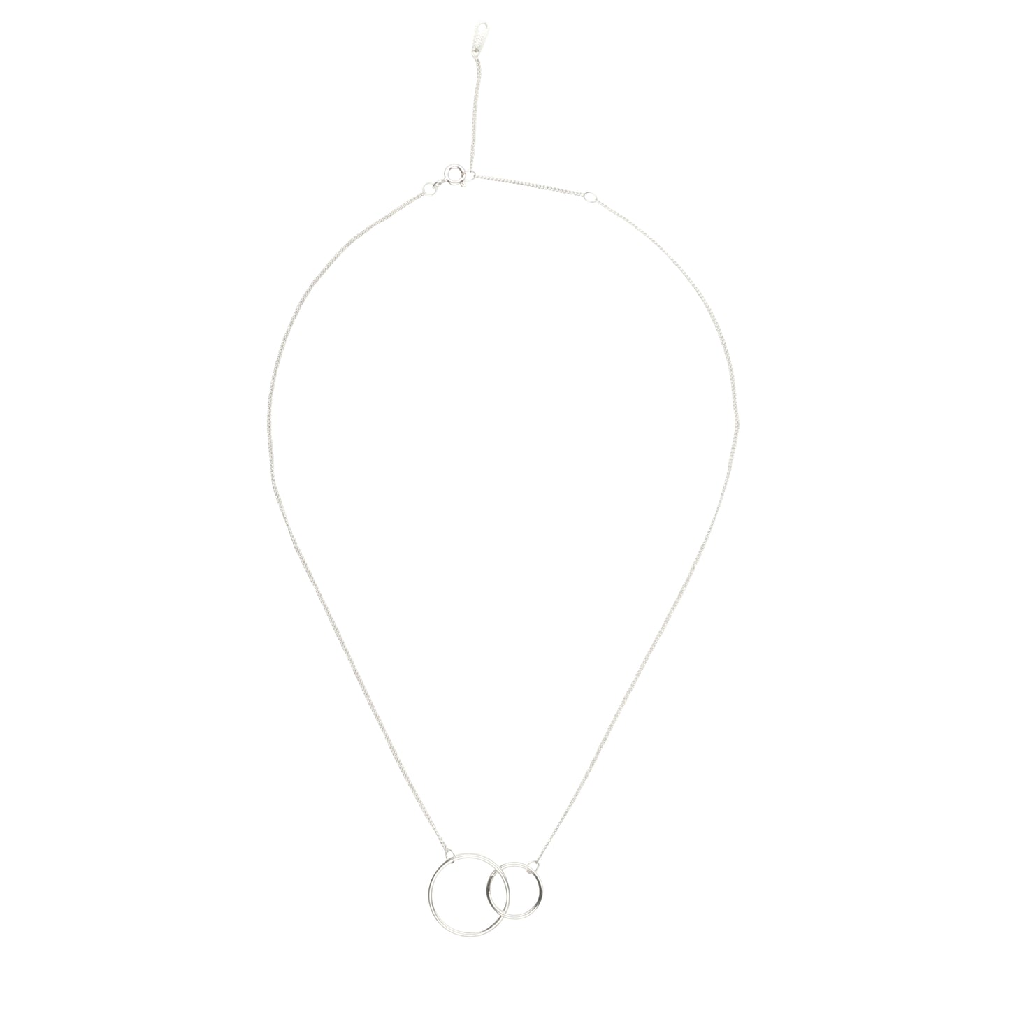 BlingStop Two Circle Interlocking Pendant Necklace