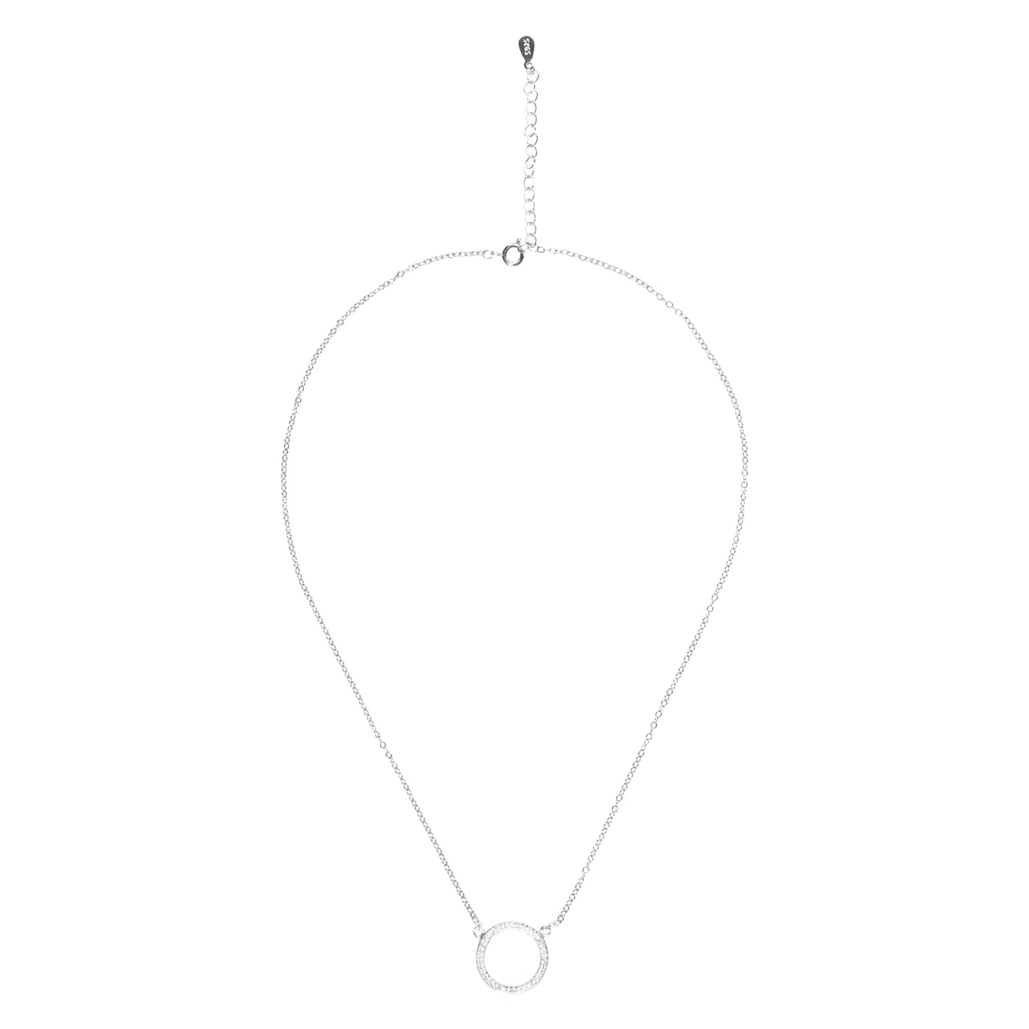 BlingStop Round Pendant Pave Necklace