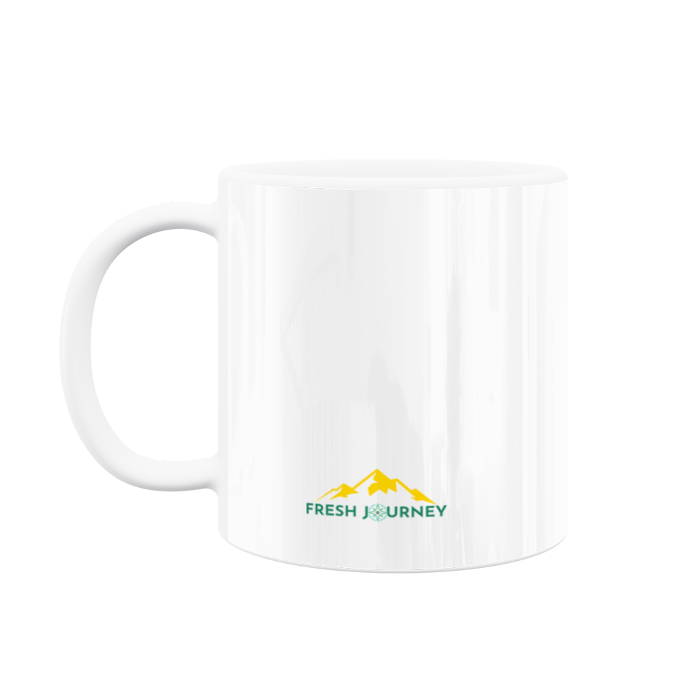 Fresh Journey Compass 11oz White Ceramic Mug