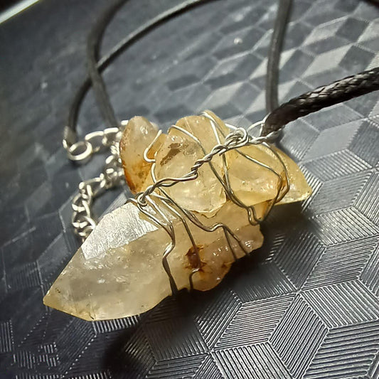 Sonoran Uniquities Quartz Crystal Cluster Necklace