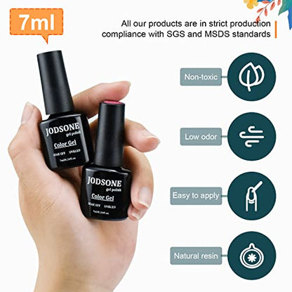 JODSONE Gel Nail Polish Kit with U V Light 32 Colors Gel Polish Nail Kit Soak Off Gel Nail Set Manicure Tools Nail Gel Kit Gifts for Women