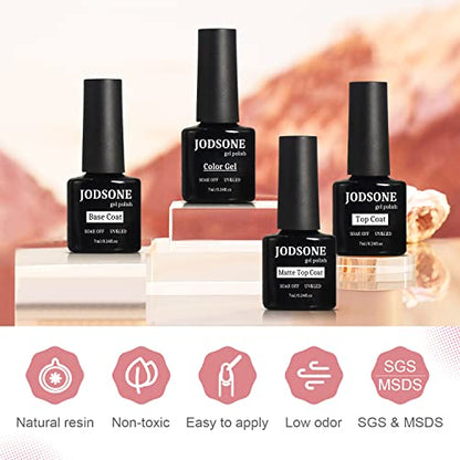 JODSONE Gel Nail Polish Kit with U V Light 32 Colors Gel Polish Nail Kit Soak Off Gel Nail Set Manicure Tools Nail Gel Kit Gifts for Women