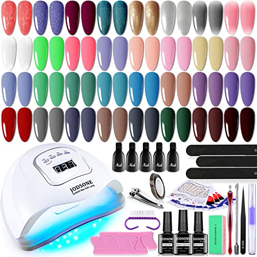 JODSONE Gel Nail Polish Kit with U V Light 32 Colors Gel Polish Nail Kit Soak Off Gel Nail Set Manicure Tools Nail Gel Kit Gifts for Women