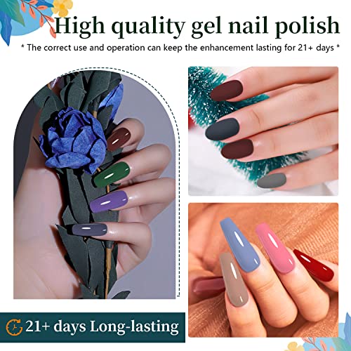 JODSONE Gel Nail Polish Kit with U V Light 32 Colors Gel Polish Nail Kit Soak Off Gel Nail Set Manicure Tools Nail Gel Kit Gifts for Women