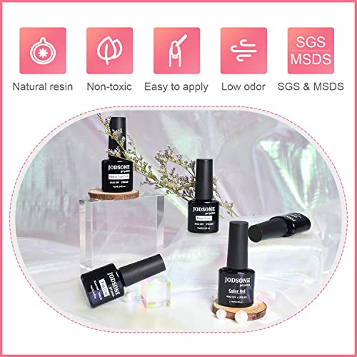 JODSONE Gel Nail Polish Kit with U V Light 32 Colors Gel Polish Nail Kit Soak Off Gel Nail Set Manicure Tools Nail Gel Kit Gifts for Women