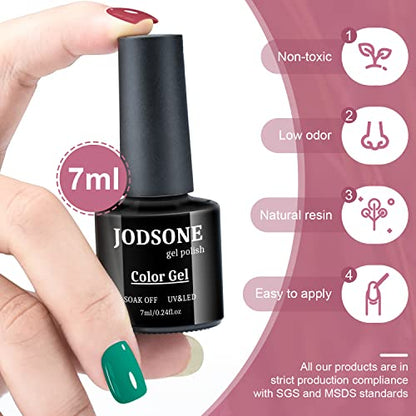 JODSONE Gel Nail Polish Kit with U V Light 32 Colors Gel Polish Nail Kit Soak Off Gel Nail Set Manicure Tools Nail Gel Kit Gifts for Women