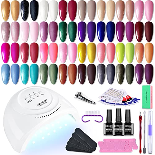 JODSONE Gel Nail Polish Kit with U V Light 32 Colors Gel Polish Nail Kit Soak Off Gel Nail Set Manicure Tools Nail Gel Kit Gifts for Women