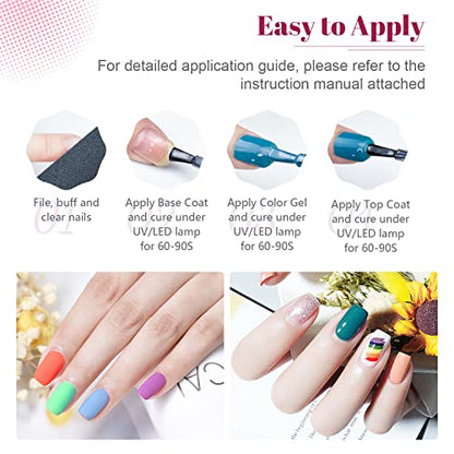 JODSONE Gel Nail Polish Kit with U V Light 32 Colors Gel Polish Nail Kit Soak Off Gel Nail Set Manicure Tools Nail Gel Kit Gifts for Women