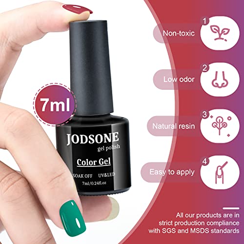 JODSONE Gel Nail Polish Kit with U V Light 32 Colors Gel Polish Nail Kit Soak Off Gel Nail Set Manicure Tools Nail Gel Kit Gifts for Women