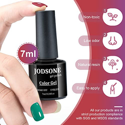 JODSONE Gel Nail Polish Kit with U V Light 32 Colors Gel Polish Nail Kit Soak Off Gel Nail Set Manicure Tools Nail Gel Kit Gifts for Women