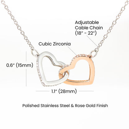 BlingStop Interlocking Hearts Necklace