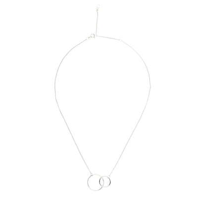 BlingStop Two Circle Interlocking Pendant Necklace