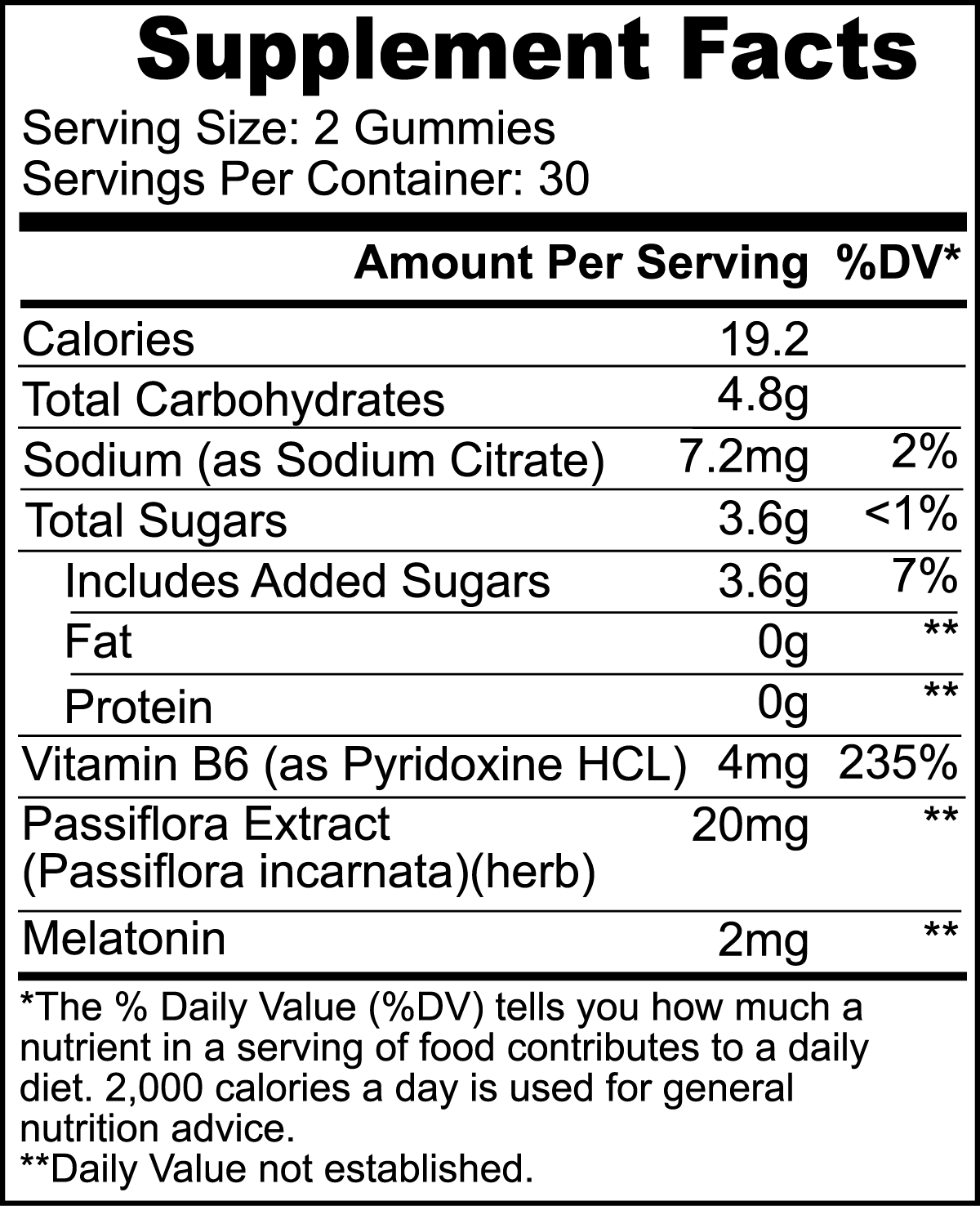 9V Passiflora + Melatonin Gummies