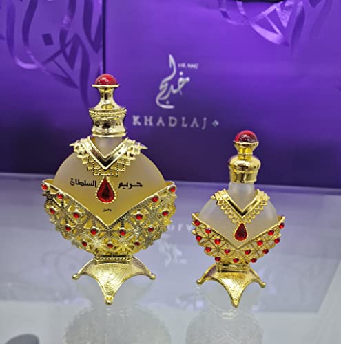 KHADLAJ PERFUMES Hareem Al Sultan Concentrated Perfume Oil Gold for Women, 1.18 Ounce