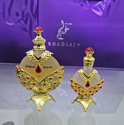 KHADLAJ PERFUMES Hareem Al Sultan Concentrated Perfume Oil Gold for Women, 1.18 Ounce