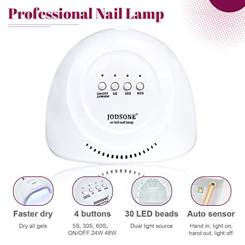 JODSONE Gel Nail Polish Kit with U V Light 32 Colors Gel Polish Nail Kit Soak Off Gel Nail Set Manicure Tools Nail Gel Kit Gifts for Women
