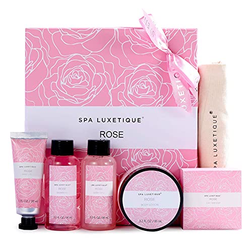 Spa Luxetique Spa Gift Set for Women, Vanilla Spa Set, Bath Kit for Women Gift Set Includes Body Lotion, Shower Gel, Bubble Bath, Hand Cream, Lotion Gift Set for Women, Birthday Gifts For Women