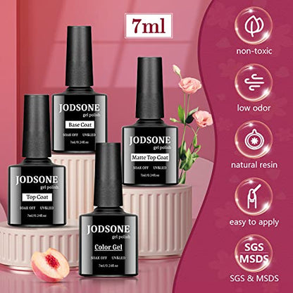JODSONE Gel Nail Polish Kit with U V Light 32 Colors Gel Polish Nail Kit Soak Off Gel Nail Set Manicure Tools Nail Gel Kit Gifts for Women