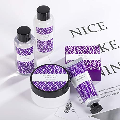 Spa Luxetique Spa Gift Set for Women, Vanilla Spa Set, Bath Kit for Women Gift Set Includes Body Lotion, Shower Gel, Bubble Bath, Hand Cream, Lotion Gift Set for Women, Birthday Gifts For Women
