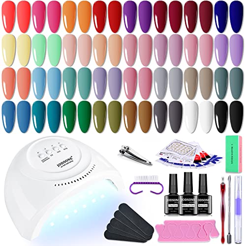 JODSONE Gel Nail Polish Kit with U V Light 32 Colors Gel Polish Nail Kit Soak Off Gel Nail Set Manicure Tools Nail Gel Kit Gifts for Women