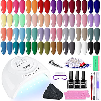 JODSONE Gel Nail Polish Kit with U V Light 32 Colors Gel Polish Nail Kit Soak Off Gel Nail Set Manicure Tools Nail Gel Kit Gifts for Women