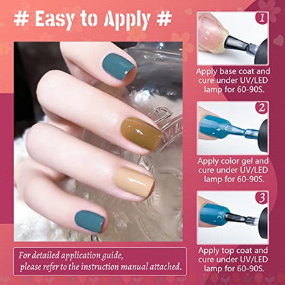 JODSONE Gel Nail Polish Kit with U V Light 32 Colors Gel Polish Nail Kit Soak Off Gel Nail Set Manicure Tools Nail Gel Kit Gifts for Women