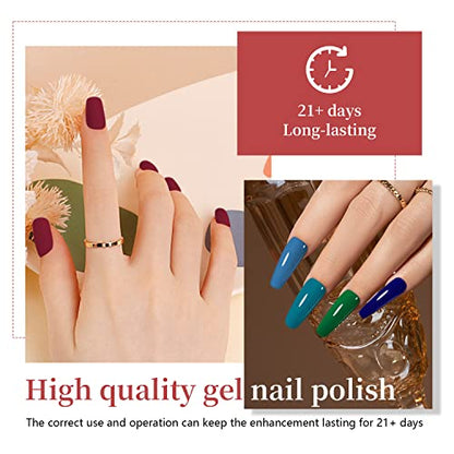 JODSONE Gel Nail Polish Kit with U V Light 32 Colors Gel Polish Nail Kit Soak Off Gel Nail Set Manicure Tools Nail Gel Kit Gifts for Women