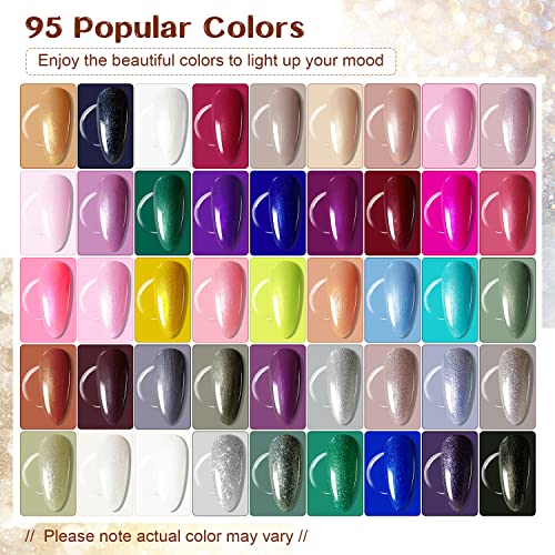 JODSONE Gel Nail Polish Kit with U V Light 32 Colors Gel Polish Nail Kit Soak Off Gel Nail Set Manicure Tools Nail Gel Kit Gifts for Women