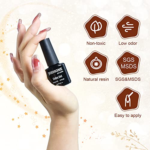 JODSONE Gel Nail Polish Kit with U V Light 32 Colors Gel Polish Nail Kit Soak Off Gel Nail Set Manicure Tools Nail Gel Kit Gifts for Women