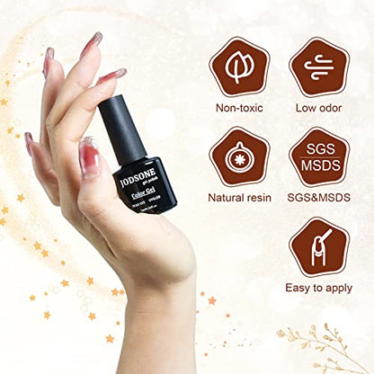 JODSONE Gel Nail Polish Kit with U V Light 32 Colors Gel Polish Nail Kit Soak Off Gel Nail Set Manicure Tools Nail Gel Kit Gifts for Women