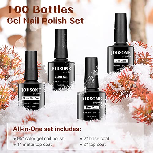 JODSONE Gel Nail Polish Kit with U V Light 32 Colors Gel Polish Nail Kit Soak Off Gel Nail Set Manicure Tools Nail Gel Kit Gifts for Women