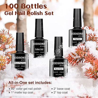 JODSONE Gel Nail Polish Kit with U V Light 32 Colors Gel Polish Nail Kit Soak Off Gel Nail Set Manicure Tools Nail Gel Kit Gifts for Women