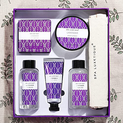 Spa Luxetique Spa Gift Set for Women, Vanilla Spa Set, Bath Kit for Women Gift Set Includes Body Lotion, Shower Gel, Bubble Bath, Hand Cream, Lotion Gift Set for Women, Birthday Gifts For Women