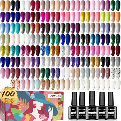 JODSONE Gel Nail Polish Kit with U V Light 32 Colors Gel Polish Nail Kit Soak Off Gel Nail Set Manicure Tools Nail Gel Kit Gifts for Women