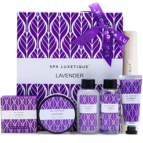 Spa Luxetique Spa Gift Set for Women, Vanilla Spa Set, Bath Kit for Women Gift Set Includes Body Lotion, Shower Gel, Bubble Bath, Hand Cream, Lotion Gift Set for Women, Birthday Gifts For Women