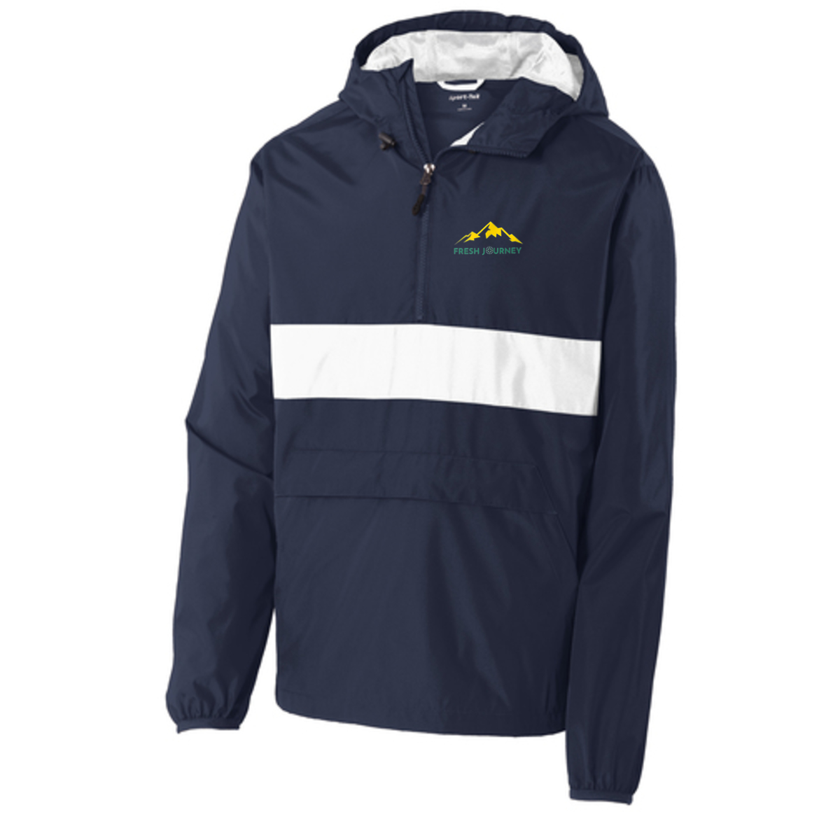 Fresh Journey Embroidered Sport-Tek® Zipped Pocket Anorak Jacket