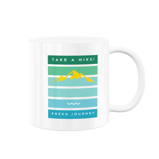 Fresh Journey Take A Hike 11oz White Ceramic Mug