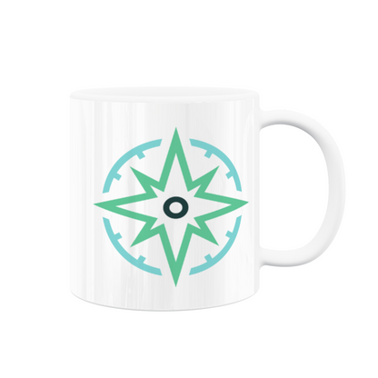 Fresh Journey Compass 11oz White Ceramic Mug