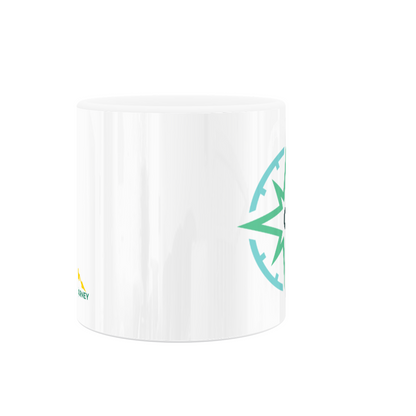 Fresh Journey Compass 11oz White Ceramic Mug