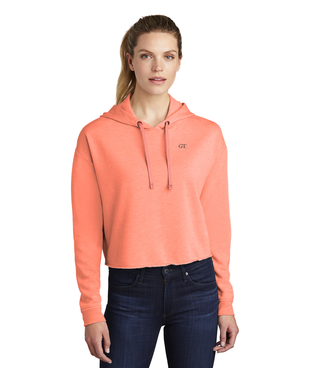GT Sport Embroidered Women's Wicking Crop Hoodie