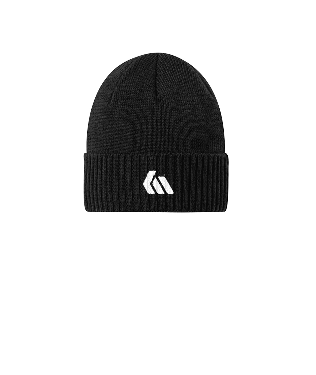 Keith Mason Embroidered Rib Knit Cuff Beanie