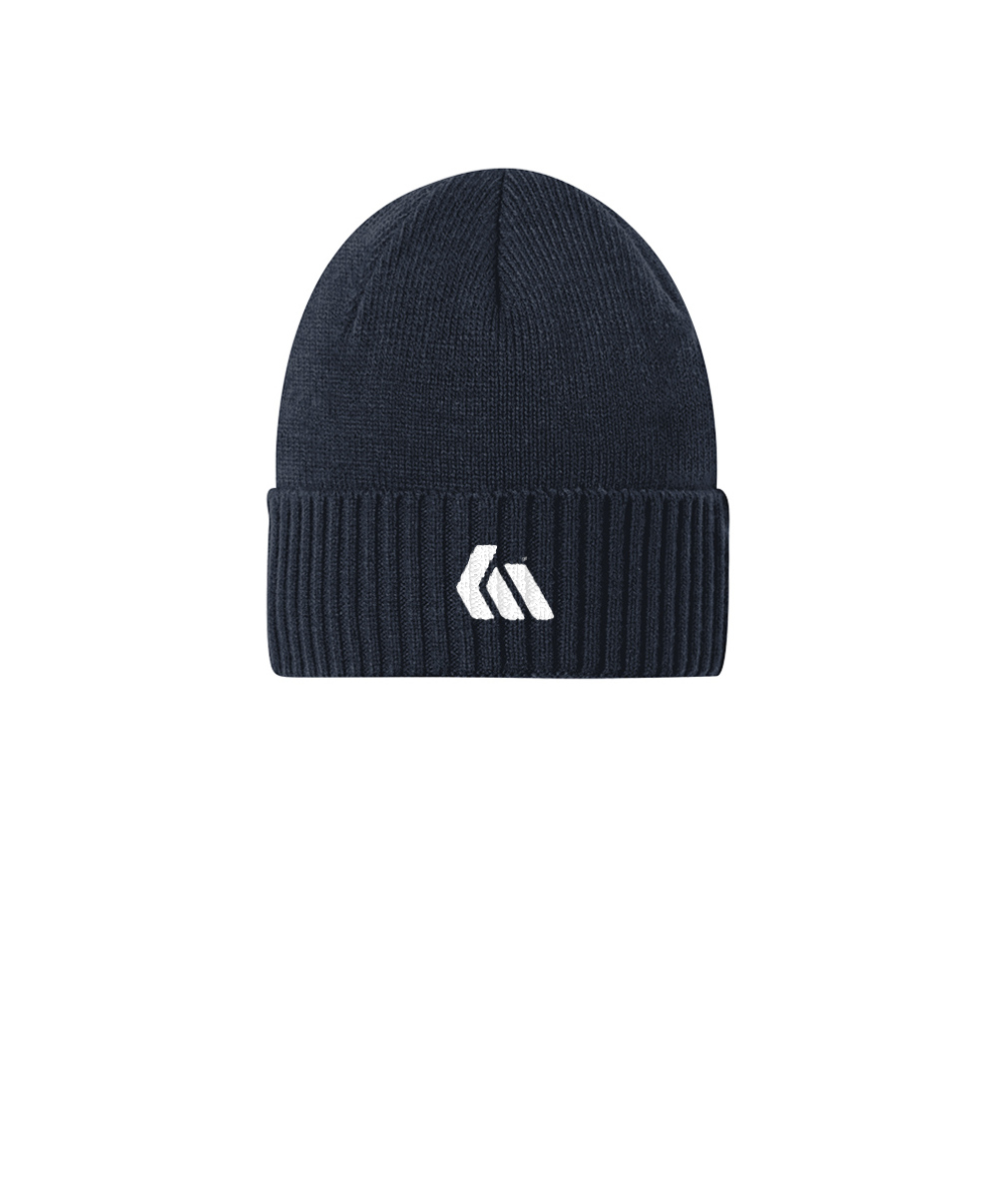 Keith Mason Embroidered Rib Knit Cuff Beanie