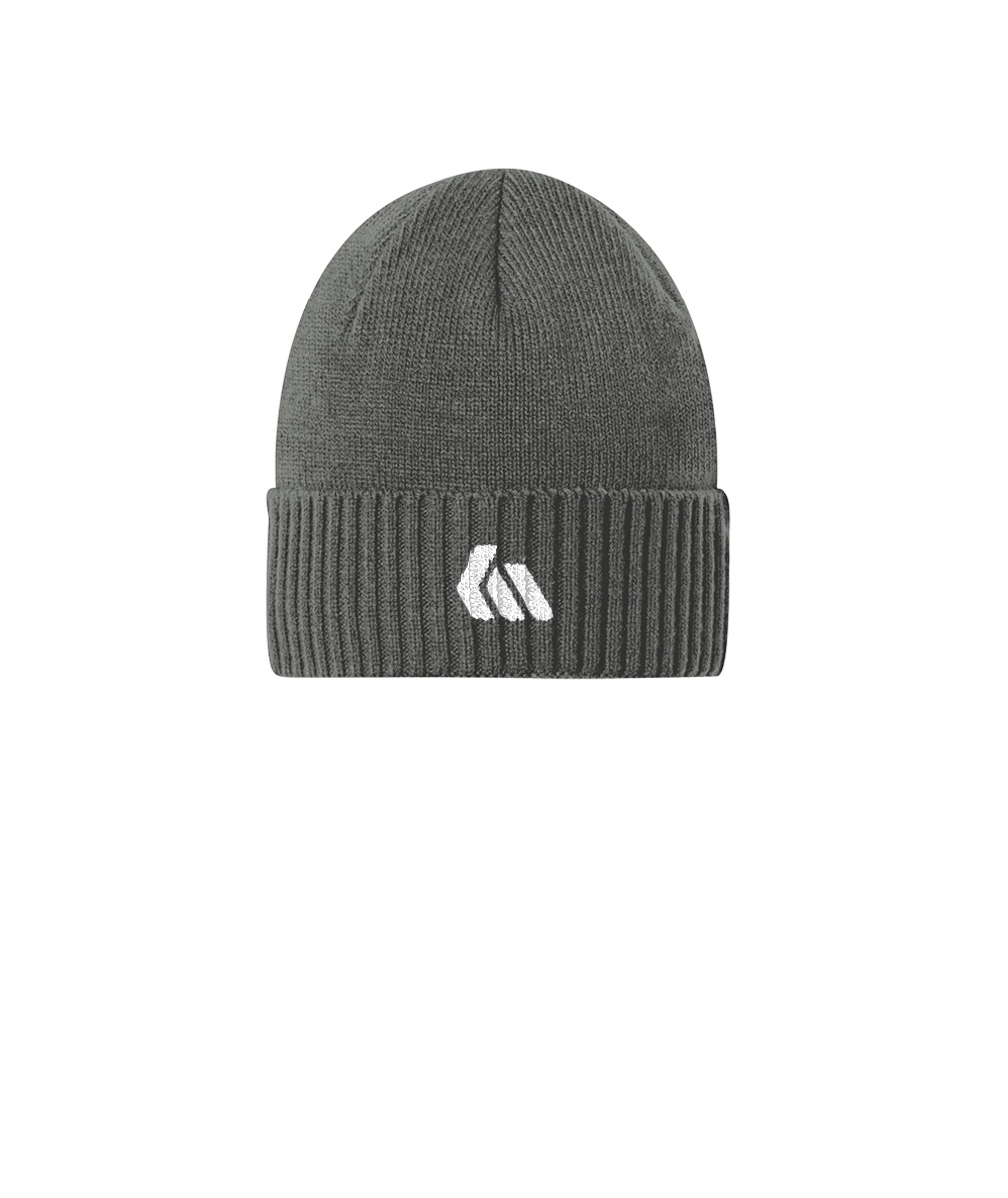 Keith Mason Embroidered Rib Knit Cuff Beanie