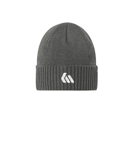 Keith Mason Embroidered Rib Knit Cuff Beanie