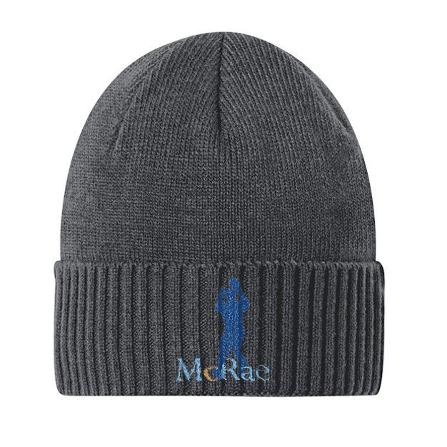 GT McRae Embroidered Cuff Beanie