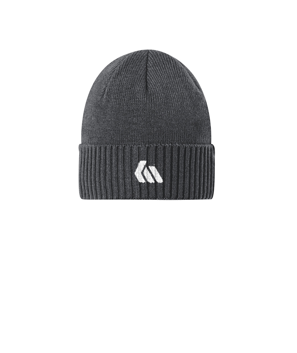 Keith Mason Embroidered Rib Knit Cuff Beanie