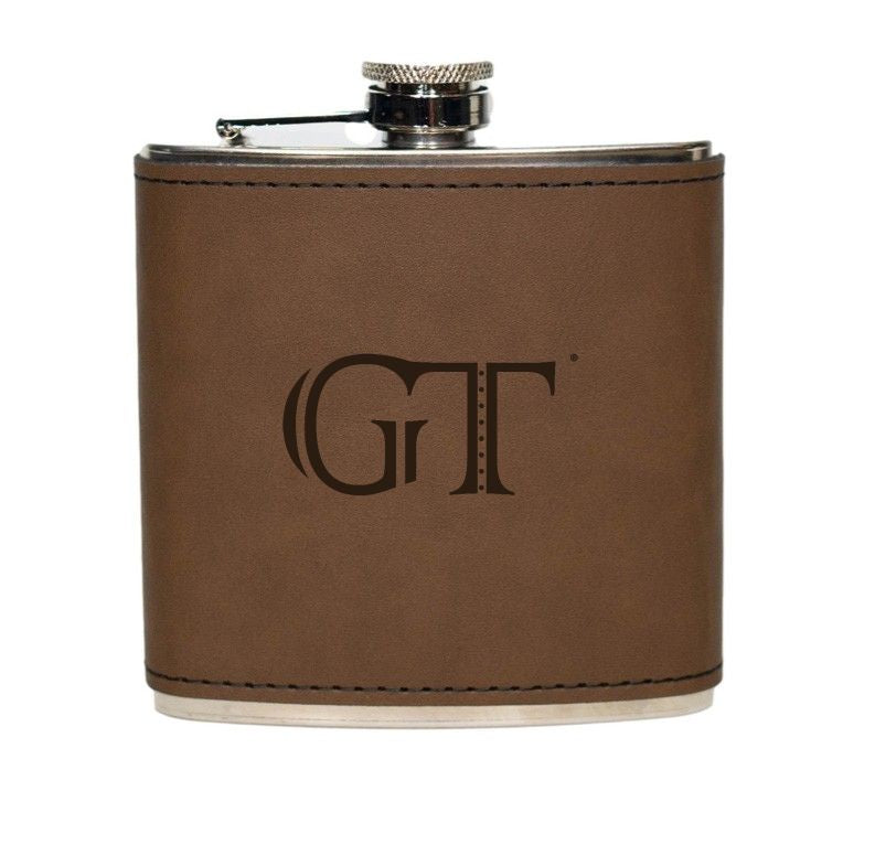 GT LEATHER-WRAPPED FLASK